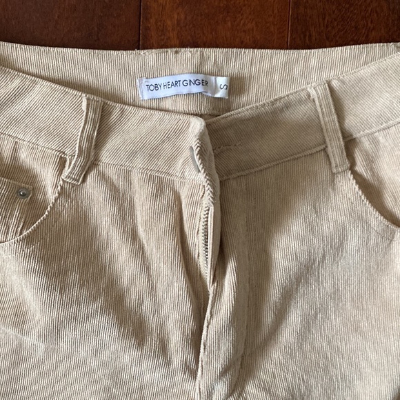Princess Polly beige ribbed/corduroy pants - Picture 2 of 2